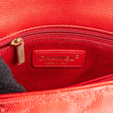 Chanel Caviar Leather Coco Top Handle Crossbody Handbag