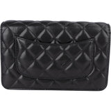 Chanel Quilted Caviar Leather Wallet On Chain Crossbody Bag