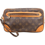 Louis Vuitton Canvas Monogram Marly Dragonne Clutch - vintageandkickz