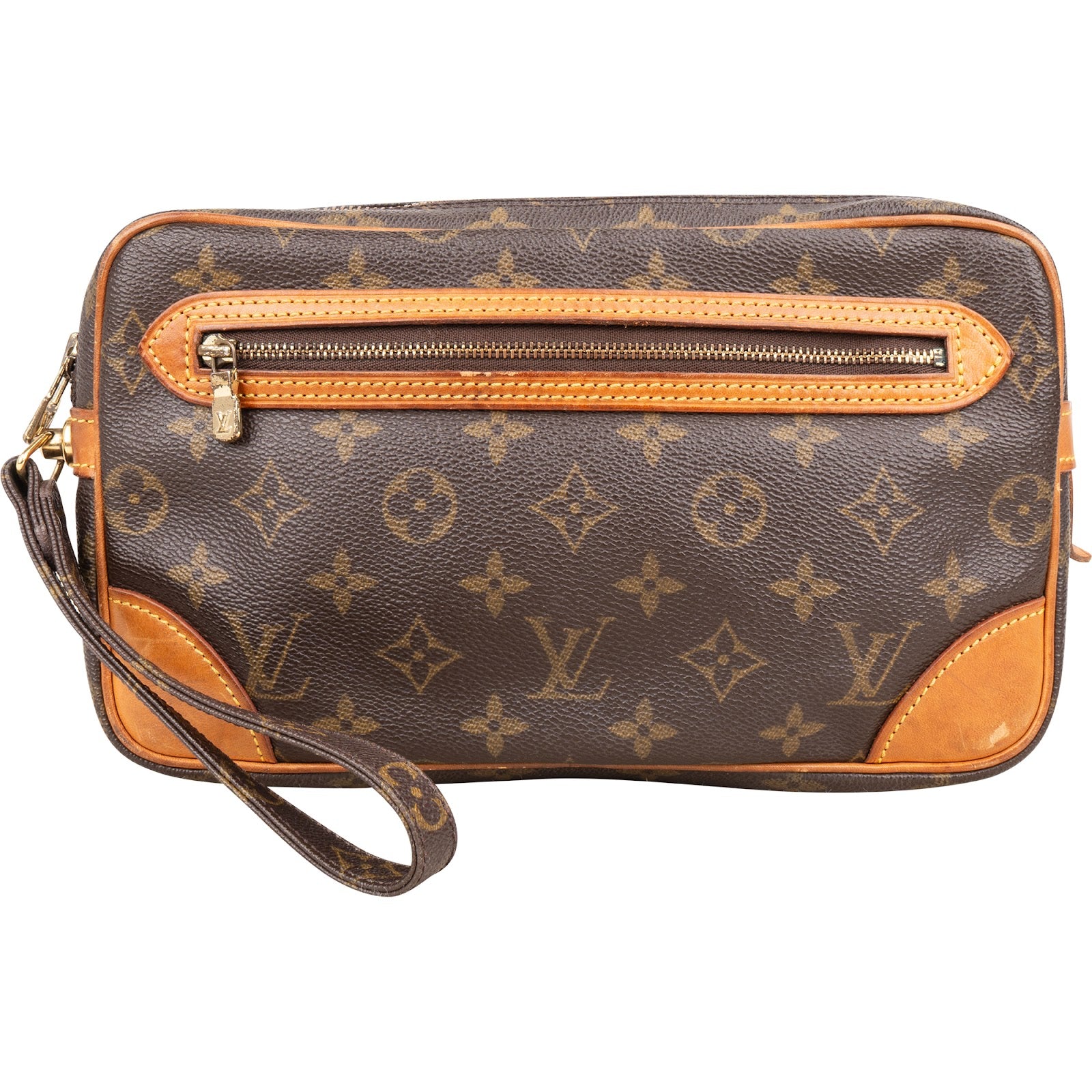 Louis Vuitton Canvas Monogram Marly Dragonne Clutch - vintageandkickz