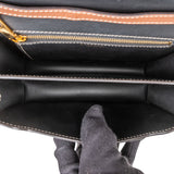 Burberry Canvas Bicolor Leather Small TB Crossbody Bag