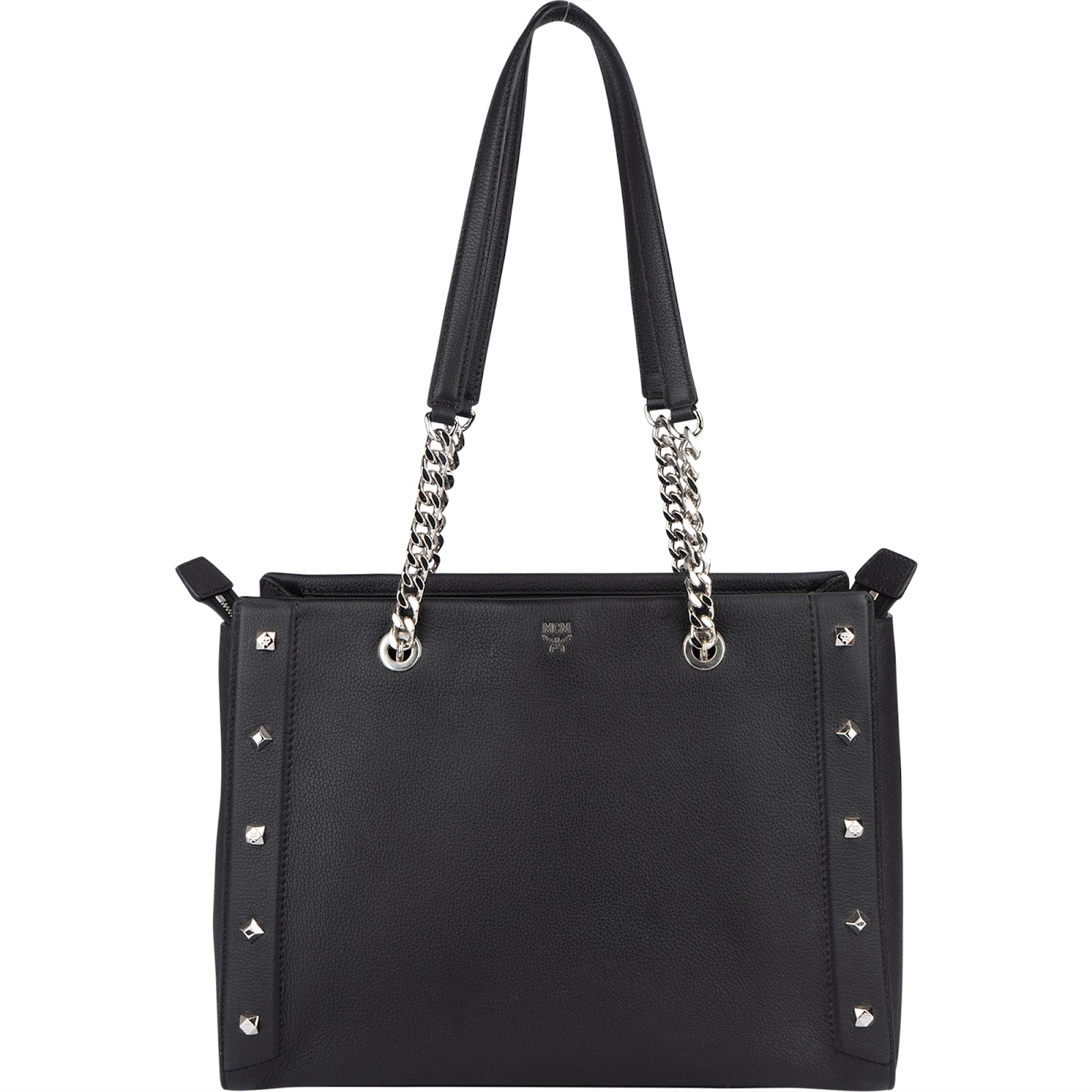 MCM Leather Catherina Studded Tote Shoulder Bag - vintageandkickz
