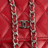Chanel Quilted Caviar Leather Wallet on Chain Crossbody Bag