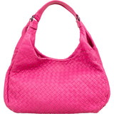 Bottega Veneta Pink Intrecciato Leather Campana Hobo Shoulder Bag