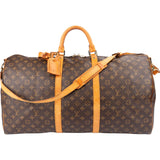 Louis Vuitton Monogram Canvas Keepall 60 Bandoulière Travel Bag