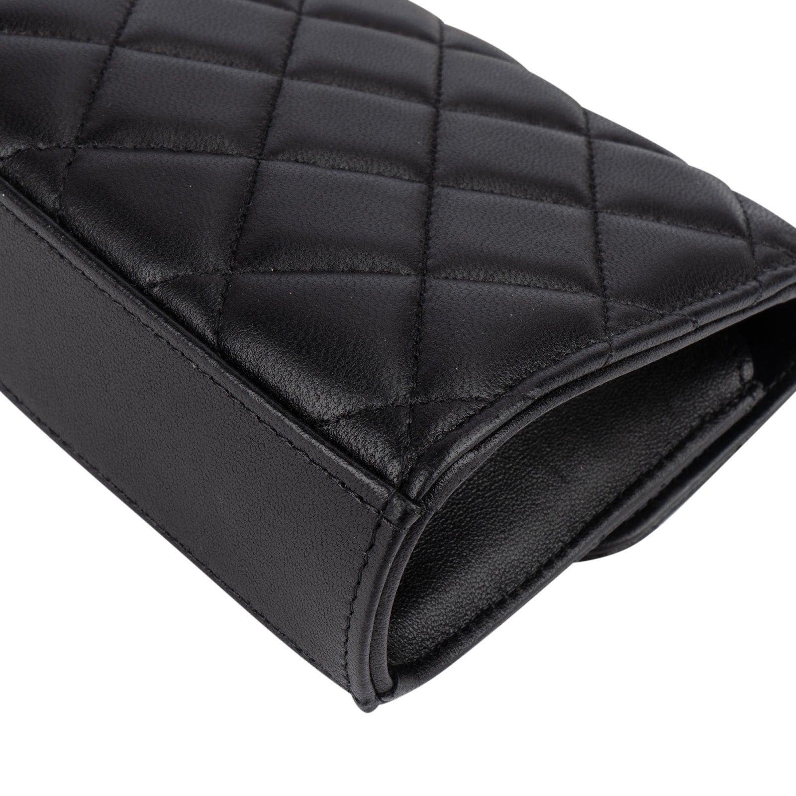 Chanel Quilted Lambskin Mini Single Flap with Top Handle Crossbody Bag - vintageandkickz