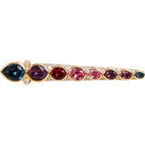 Christian Dior Rare Vintage Gold Tone Crystal Brooch