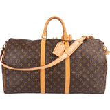 Louis Vuitton Monogram Canvas Keepall 55 Bandoulière Travel Bag
