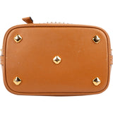 MCM Monogram Visetos Studded Small Drawstring Bucket Crossbody Bag