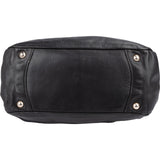 Prada Black Nappa Leather Ruched Tote Handbag