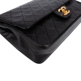 Chanel Quilted Lambskin Medium 24K Gold Double Flap Shoulder Bag