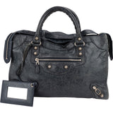 Balenciaga Dark Blue Leather City Handbag