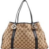 Gucci Monogram Canvas Twin GG Shoulder Bag