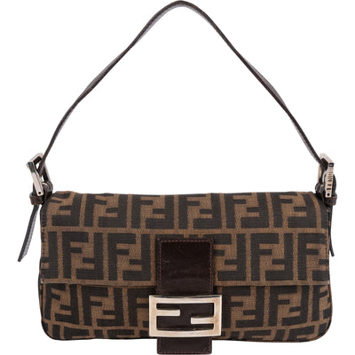 Fendi Monogram Zucca Baguette Shoulder Bag