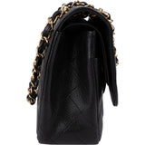 Chanel Quilted Caviar Leather Jumbo Double Flap Crossbody Bag