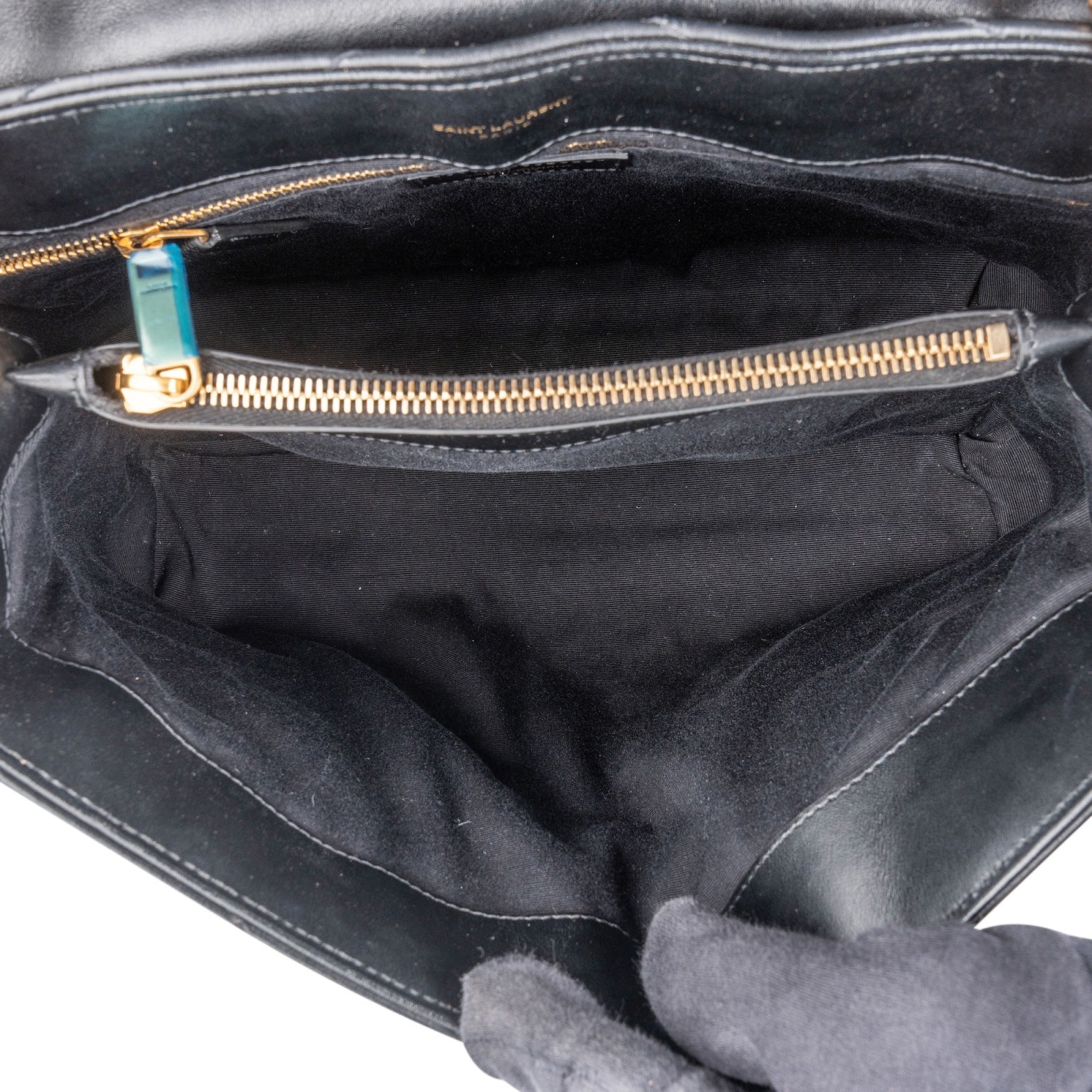 Saint Laurent Quilted Leather Medium Loulou Crossbody Bag - vintageandkickz