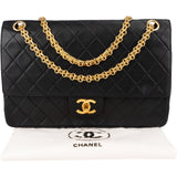 Chanel Quilted Lambskin 24K Gold Double Flap Shoulder Bag
