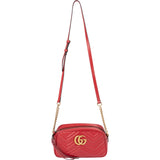 Gucci Matelassé Leather GG Marmont Camera Crossbody Bag
