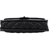 Chanel Quilted Caviar Leather Palladium Front Pocket Single Flap Shoulder Bag