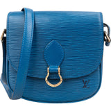 [🔄️B07 / F36] Louis Vuitton Blue Epi Leather Saint Cloud Crossbody Bag - vintageandkickz