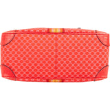 Celine Macadam Monogram Canvas Croc Embossed Leather Striped Boogie Handbag