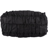 Prada Black Tessuto Gaufre Drawstring Tote Handbag
