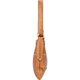 Yves Saint Laurent Leather Stitched Emblem Hobo Shoulder Bag