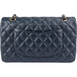 Chanel Quilted Caviar Leather Medium Double Flap Shoulder Bag
