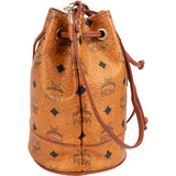 MCM Monogram Visetos Drawstring Bucket Crossbody Bag