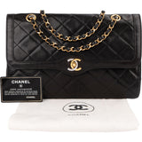 Chanel Quilted Lambskin Bicolor Double Flap Shoulder Bag