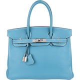 Hermès Blue Jean Birkin 30 Handbag