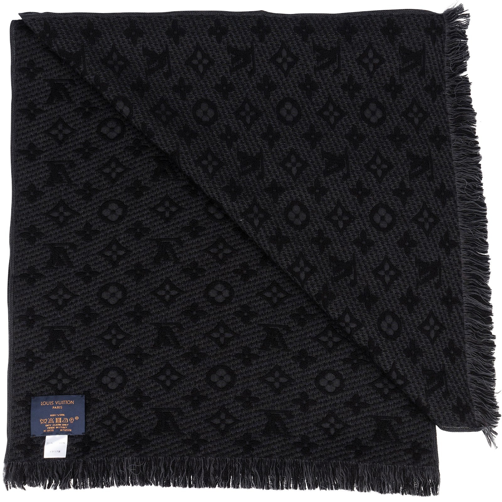 Louis Vuitton Wool Monogram Classic Schal Scarf - vintageandkickz
