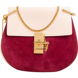 Chloé Suede Leather Bicolor Drew Crossbody Bag