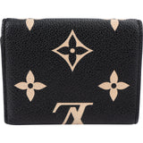 Louis Vuitton Black Leather Giant Monogram Empreinte Victorine Wallet