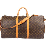 Louis Vuitton Monogram Canvas Keepall 60 Bandoulière Travel Bag