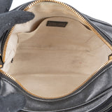 Gucci Black Stitched Calfskin Soho GG Camera Crossbody Bag