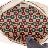 Gucci Leather Monogram Abbey Handbag - vintageandkickz
