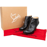 Christian Louboutin Black Leather Belle Ankle Boots (37,5)