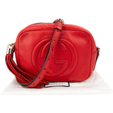 Gucci Pebbled Leather Soho GG Disco Crossbody Bag