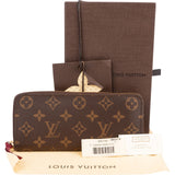 Louis Vuitton Monogram Canvas Clemence Zippy Wallet