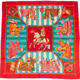 Hermès Chocs en Plumes Silk 90 Scarf Tuch