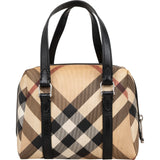 Burberry Nova-Check Monogram Mini Boston Handbag