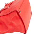 Céline Red Drummed Calfskin Large Luggage Handbag