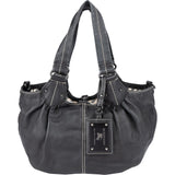 Burberry Blue Label Calfskin Reversible Hobo Shoulder Bag
