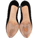 Chanel Black Patent Leather Suede Pearl Embellished CC Cap Toe Pumps (35,5)