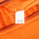 Prada Orange Saffiano Leather Galleria Tote Handbag