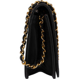Chanel Quilted Lambskin Medium 24K Gold Single Flap Shoulder Bag