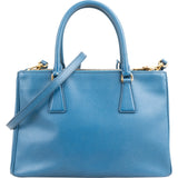 Prada Blue Saffiano Leather Galleria Handbag