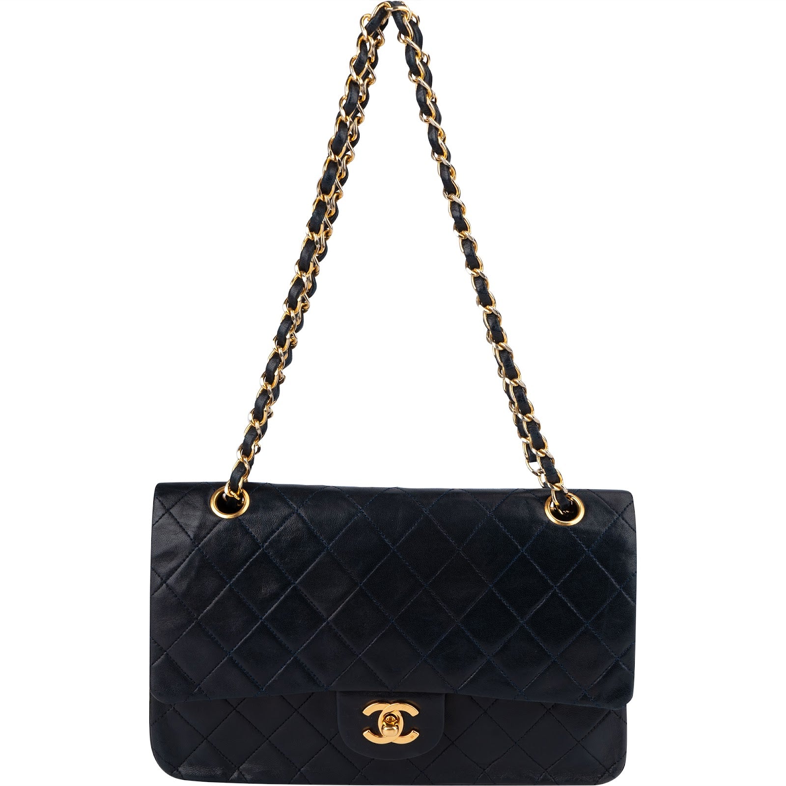 [🔄️B11 / F29] Chanel Quilted Lambskin Medium Double Flap Crossbody Bag - vintageandkickz