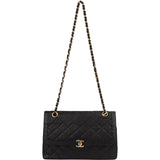 Chanel Quilted Lambskin Bicolor Double Flap Shoulder Bag